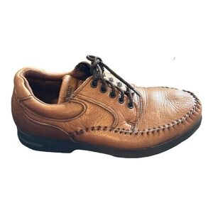 Dexter WALK MOCCASINS Light Brown Leather Lace Up Size 9 Very Good Shape
